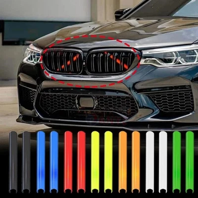 2x Grill Bar V Brace Grille Trim Strips Cover For BMW F30 F20 1 2 3 4 5 6 Series - Image 1 of 4