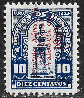 HICK GIRL MINT HONDURAS STAMP SC#C18 1929 SURCHARGE HERRERA L275
