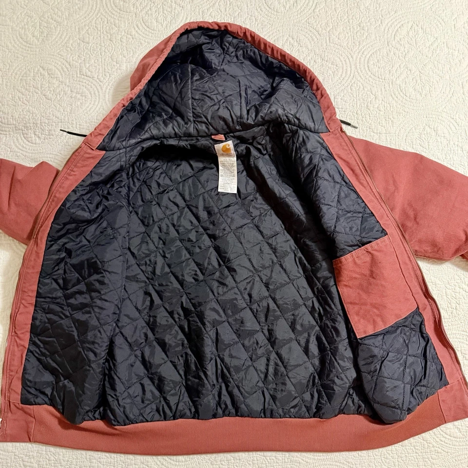 Vintage Carhartt Active Jacket Womens Large Vintage Rose / Pink - Rare WJ014 VRS - Image 3 of 4