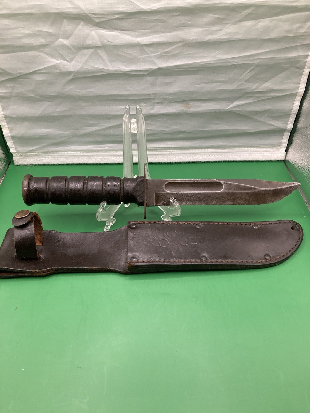 US CAMILLUS NY MK2 Vietnam Era vintage Authentic Military Combat Knife W/Sheath