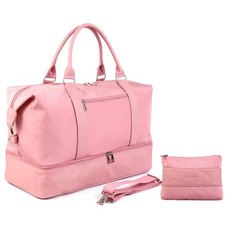 Weekender Travel Bag for Women  Men - Large Overnight Duffel Bag with Shoes ...