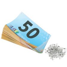 Running Bib Numbers 7x4 Inch, 1-50 Race Competitor Number, Multicolor