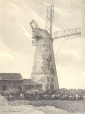 CLIFTON. Tower Mill. Gloucestershire. By Byron Dawson 1948 old vintage print
