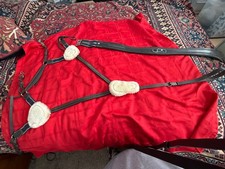 Dover Elastic leather Breastplate - Cob Navy/BROWN