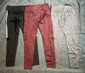 Lot of 3 Victoria's Secret PINK Fleece Lined Leggings Size L