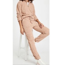 Honeydew Intimates Set Comfort Queen Half Zip Pullover  Joggers Size S in Sepia