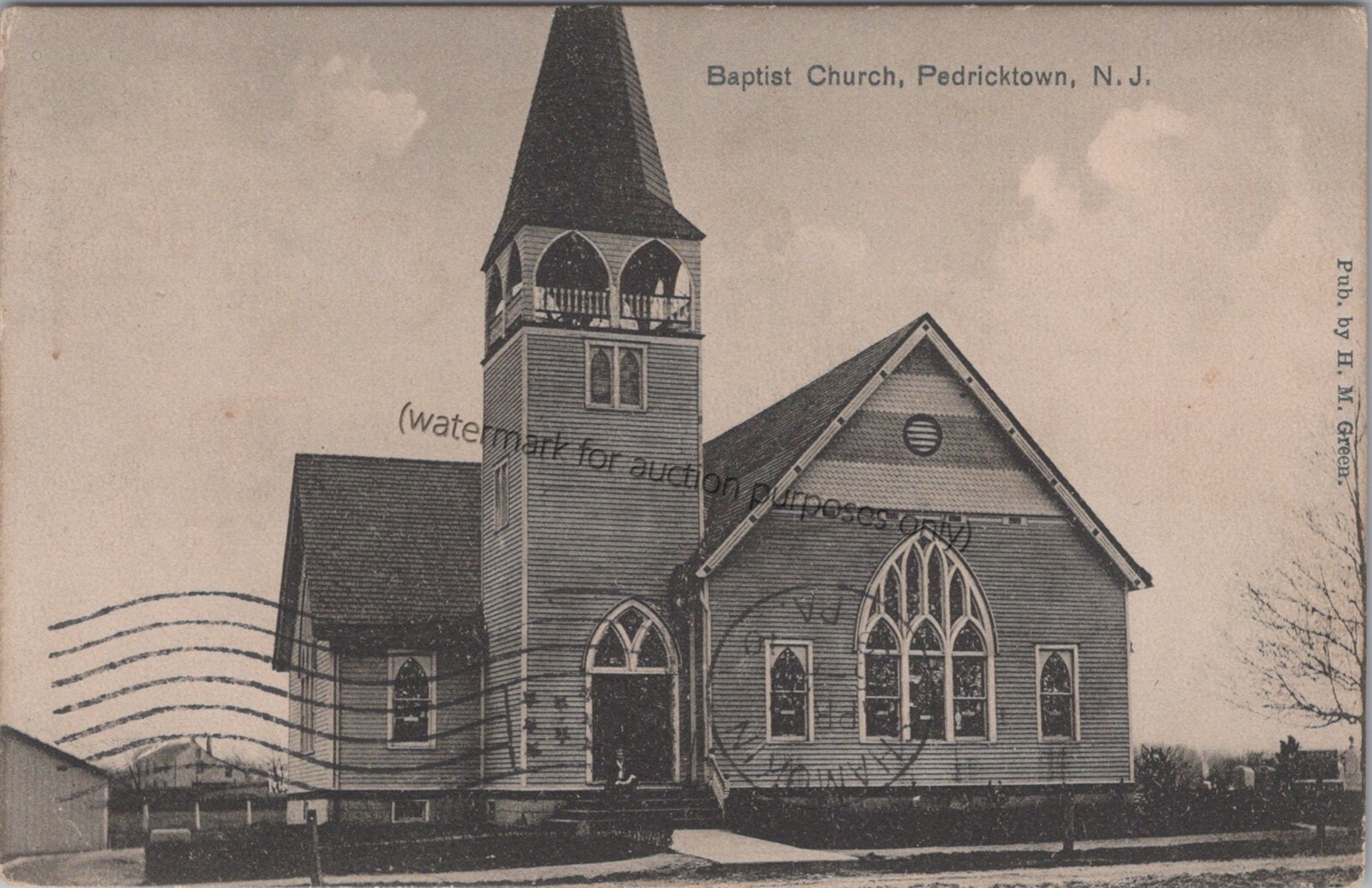 Pedricktown, NJ 1910 Baptist Church Vintage Salem County, New Jersey