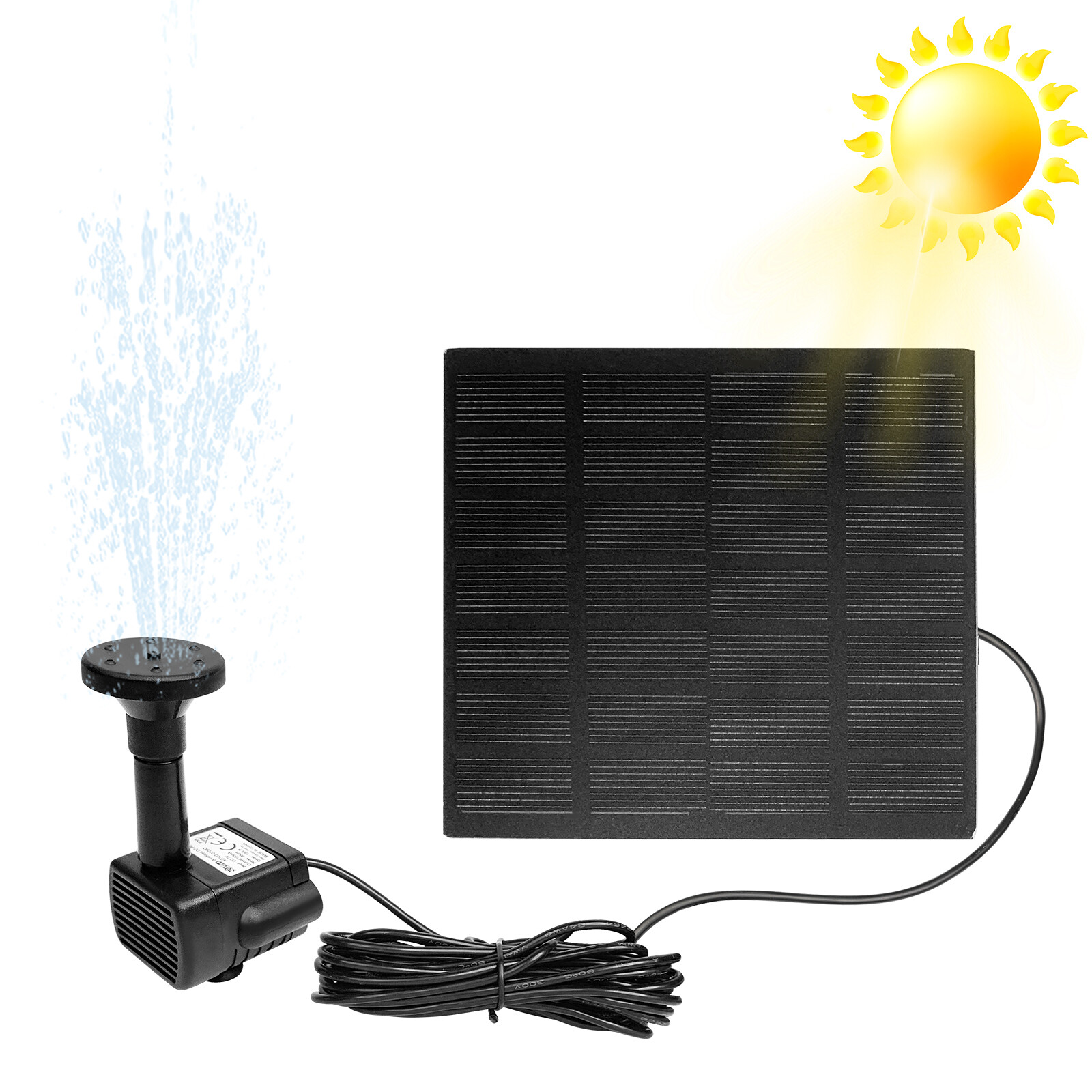 Solarpumpe 1.8W Springbrunnen Wasserspiel Teichpumpe Pumpe Teich