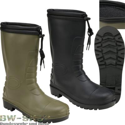 BRANDIT RAINBOOT GUMMISTIEFEL WINTER MIT FUTTER ARMEE JAGD OUTDOOR GUMMI  STIEFEL
