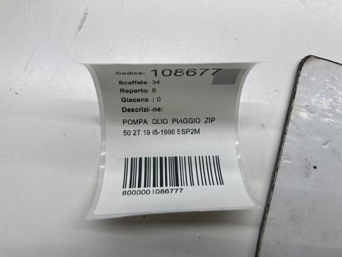 POMPA OLIO MOTORE PUMP OIL ORIGINAL FOR PIAGGIO ZIP 50 2T 1995-1996 SSP2M - Foto 5 di 5
