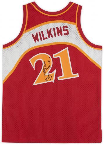 Dominique Wilkins Atlanta Hawks Signed Mitchell & Ness 1986 Rep Jersey w/Inscs - Picture 2 of 5