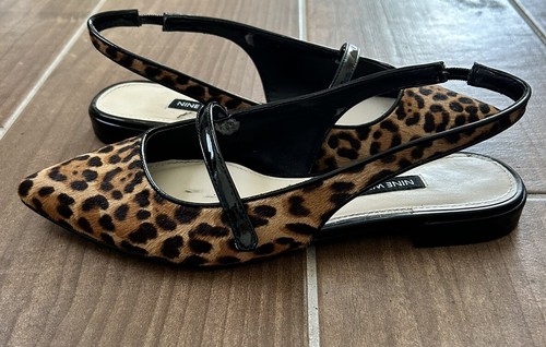 Ballerine Nine West donna 7,5 animalier stampa salto gattino ballerine chiusura cinturino posteriore - Foto 6 di 17