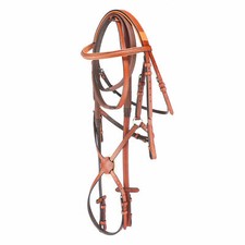 Grackle Noseband Bridle With Reins Premium Leather -951-P- Save up to 10% OFF