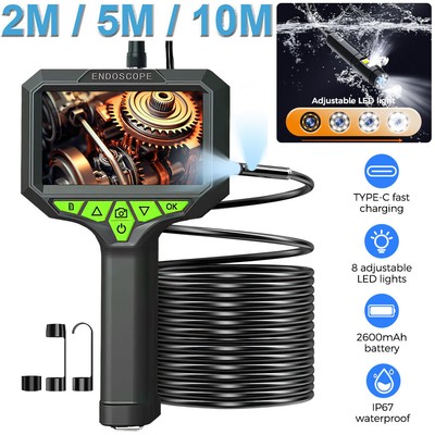 Dual Len Endoskop mit 4.3'' LCD 1080P Inspektionkamera IP67 Rohrkamera Endoscope