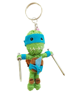 Teenage Mutant Keychain Ninja Turtle Voodoo String Doll Blue Small Leonardo Leo