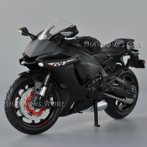 Nuevo Escala 1:12 Diecast Modelo de Motocicleta Juguetes Yamaha YZF R1 Réplica de Bicicleta Deportiva - Imagen 7 de 16