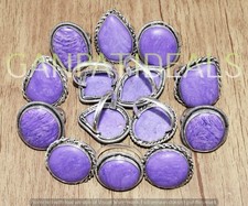 Charoite Gemstone 5pcs Wholesale Lot 925 Sterling Silver Plated Rings