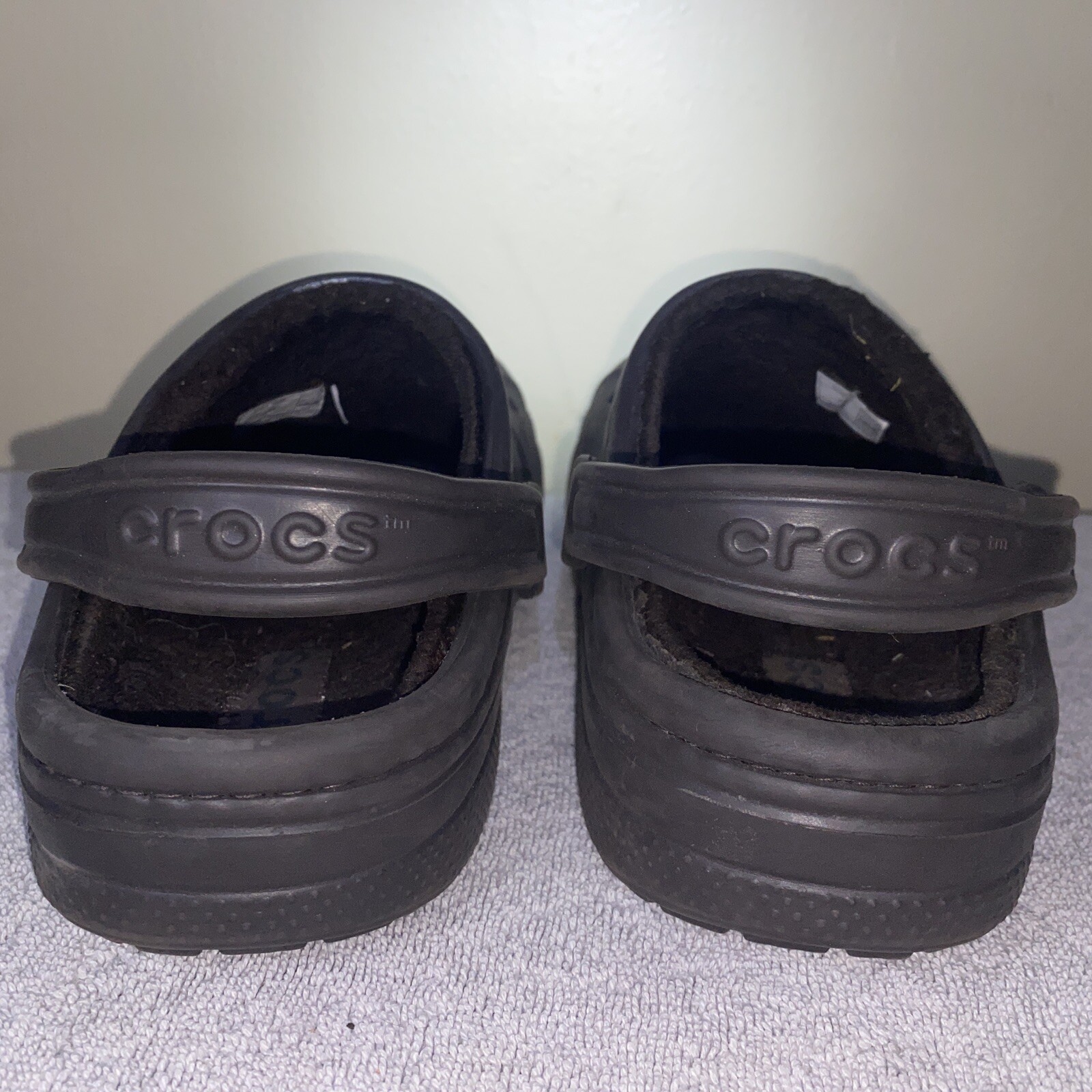 Crocs Classic Fuzzy Lined Clog Sandal Shoes Brown Uni… Gem