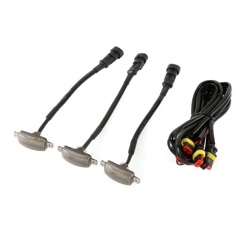 Luces de rejilla LED blancas estilo Raptor 3 piezas para Chevrolet Silverado 1500 2016-2021 - Imagen 7 de 12