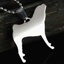 Stainless Steel Shar Pei Chinese Shar-Pei Sharpei Pet Dog Pendant Chain Necklace