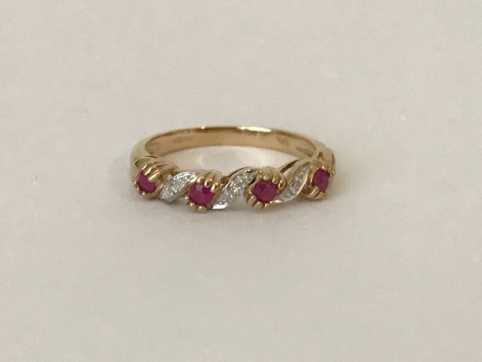 Ruby and Diamond Ring 9ct Gold Ruby and Diamond H… - image 9