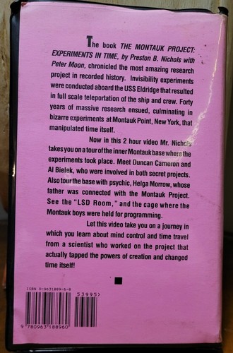 Rare Montauk Tour VHS Montauk Project Preston Nichols Peter Moon UFO Time Travel - Picture 2 of 4