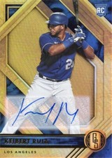 Keibert Ruiz signed Baseball Card 2021 Panini Chronicles Gold Standard Rookie #6