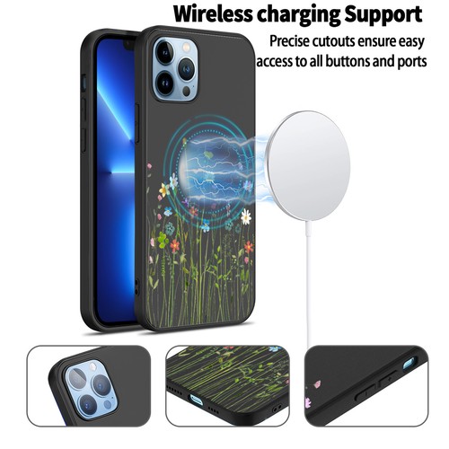 Flower Blossom Case Silicone Phone Cover For iPhone 16 15 14 Pro Max 13 12 11 XR - Photo 87 sur 102