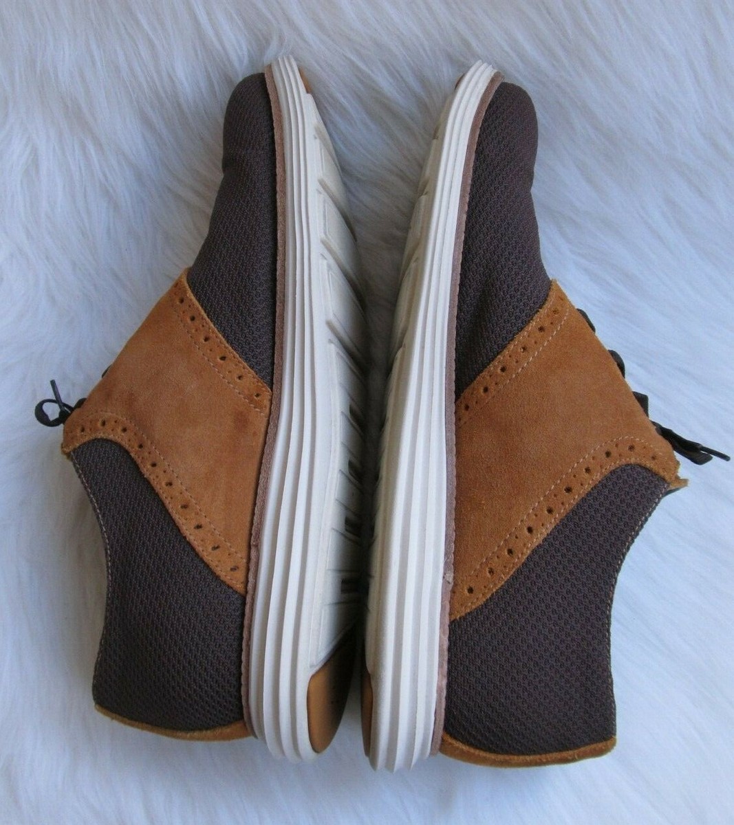 Cole Haan Men’s Lunargrand Saddle Oxford Mesh Brown Suede Size 11 Cole haan mens lunargrand saddle oxford + FREE SHIPPING | Zappos main image 2