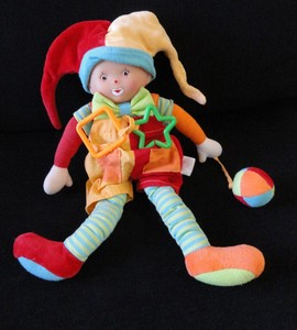 Doudou Poupee Lutin Arlequin Colore Jouet Eveil Bebe Corolle J 17 Ebay