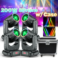 200W LED Moving Head Stage Light RGBW Gobo Beam Spot Lighting DJ Disco DMX Case