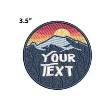Custom Your Text Mountain Personalized Badge Patch Embroidered Iron-on  Applique