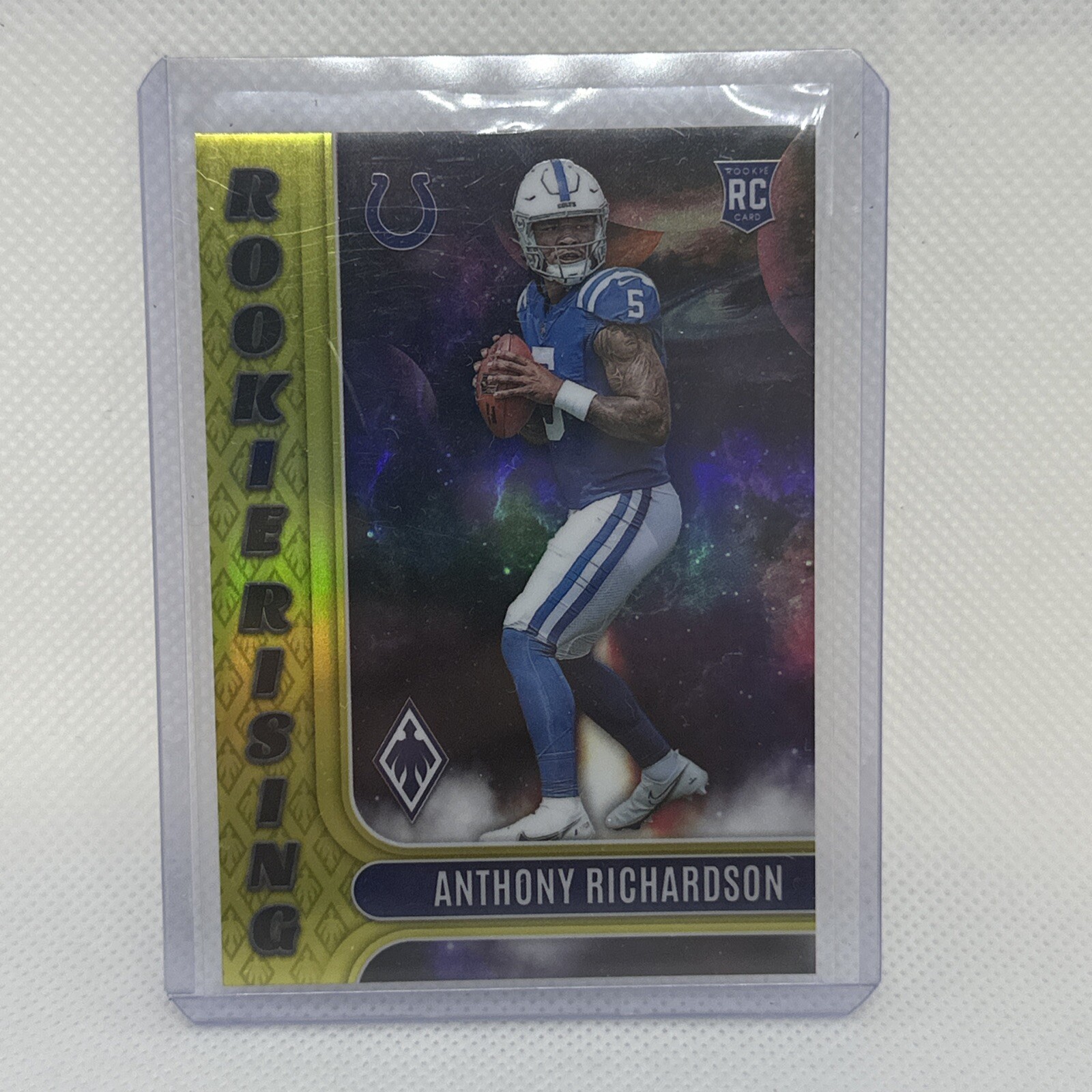 Anthony Richardson 2023 Panini Phoenix Rookie Rising Yellow Prizm #/75