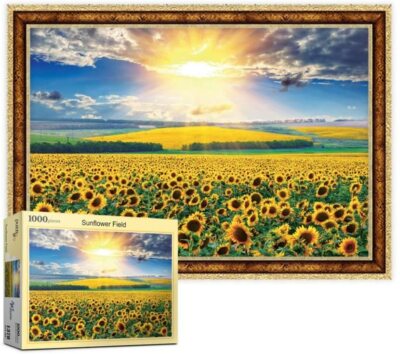 1000-Piece Flower Puzzle For Adults – Paris Tea Scene, Dust-Free, Comes With Storage Box & Fun Facts