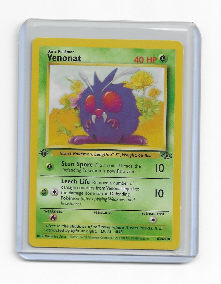 Venonat Pokemon TCG Jungle 1st First Edition Common Card #63 63/64
