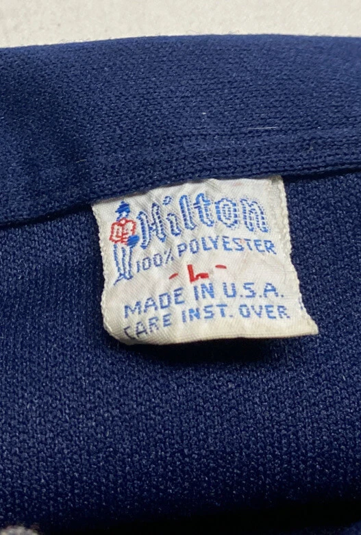 Vintage 70s Bowling Shirt Sherm’s Body Shop “John”  size L Hilton - Image 4 of 4