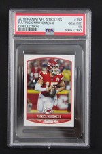 Patrick Mahomes II PSA 10 / Rookie RC Sticker Panini NFL 2018 2019 (18-19) #192