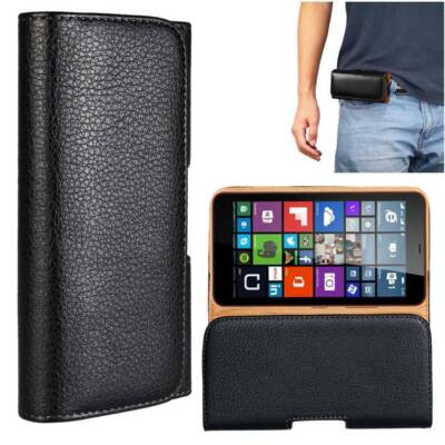 For Lively Jitterbug Smart4 Leather Belt Clip Phone Pouch Holster Case