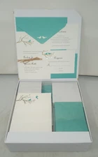 Celebrate It Wedding Invitation Kit. Set of 30 Invites & RSVP. Blue & White