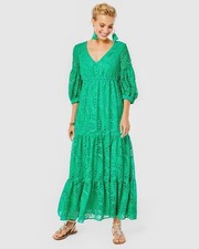 $328 NEW Lilly Pulitzer Breanne Swirly Eyelet Maxi Dress Botanical Green  2 4 6