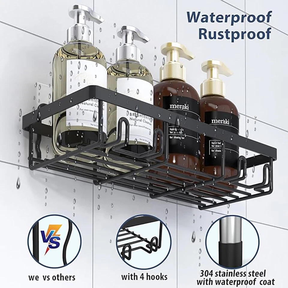 Shower Caddy 5 Pack/Set Adhesive Shower Organizer for Bathroom & Home & Kitchen - Image 4 of 4