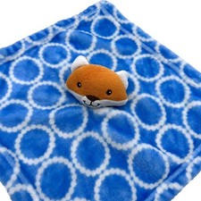 HB Hudson Baby Plush Fox LOVEY Security Blanket Blue/White Stuffed Animal 14x14
