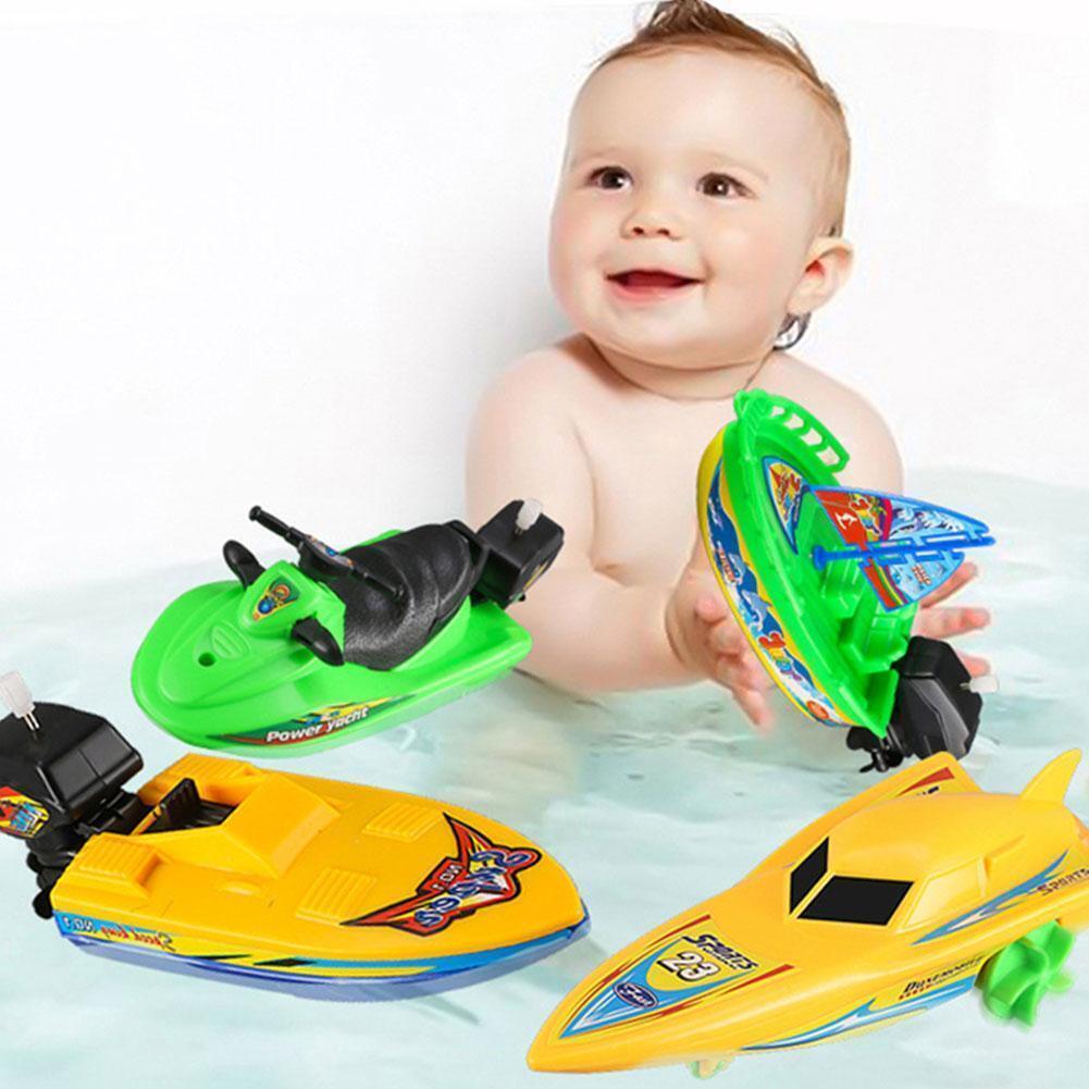 Bath Toy Motor Boat Pond Fun Boat Toy Bathing Yacht Windup For