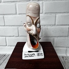 Vintage Novelty Schafer Vater Smoking From Ears Ashtray Jolly Good Fella Japan