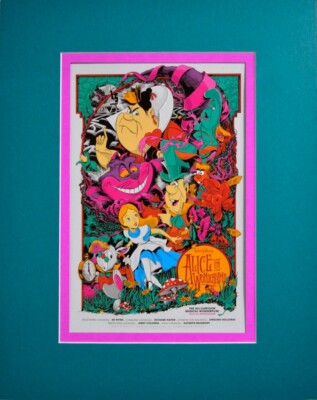 Disney's ALICE IN WONDERLAND Pro Matted PRINT Mondo Ken Taylor