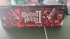 PlayStation 2 PS2 System Guitar HERO II Original Slip Box NO GAME or GUITAR