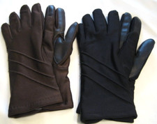 WOMEN'S Driving GLOVES Black BROWN Set of 2 FALL Winter Match PURSE Tote BAG EUC