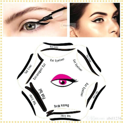 6 in 1 EYELINER Katzenauge Schablone Set Make up Anleitung Quick Eye Liner Shaper Werkzeug