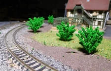 20 Medium Green Bushes, Shrubs, 40 mm High