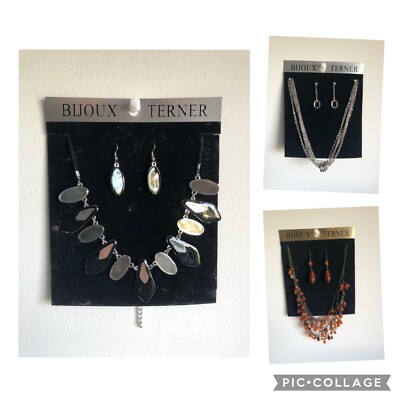 3 Set Of Bijoux Terner Necklace and Earring Set